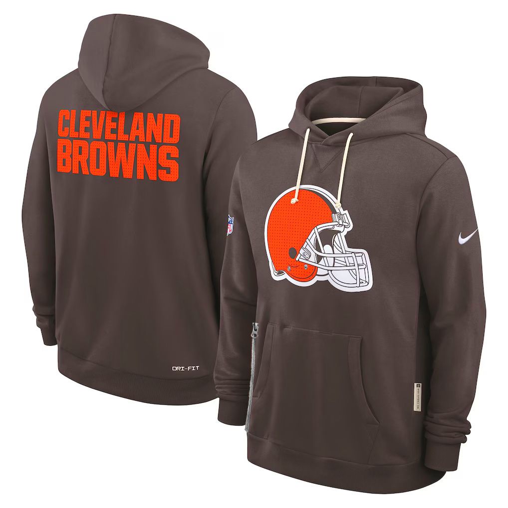 Men 2026 NFL Cleveland Browns hoodie brown 01